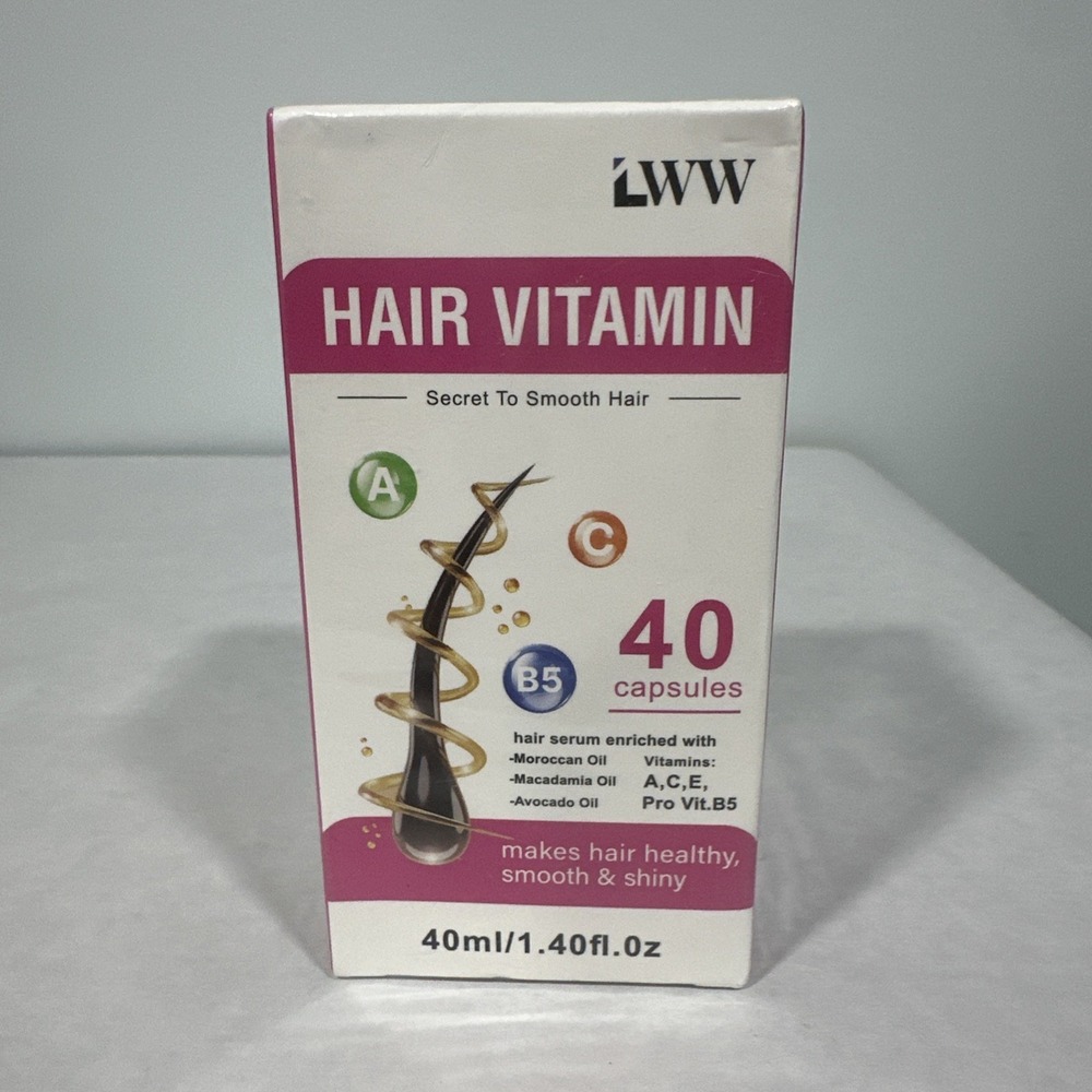 LWW Hair Vitamin Serum, 40 capsules w/ serum to make hair healthy smooth & shiny